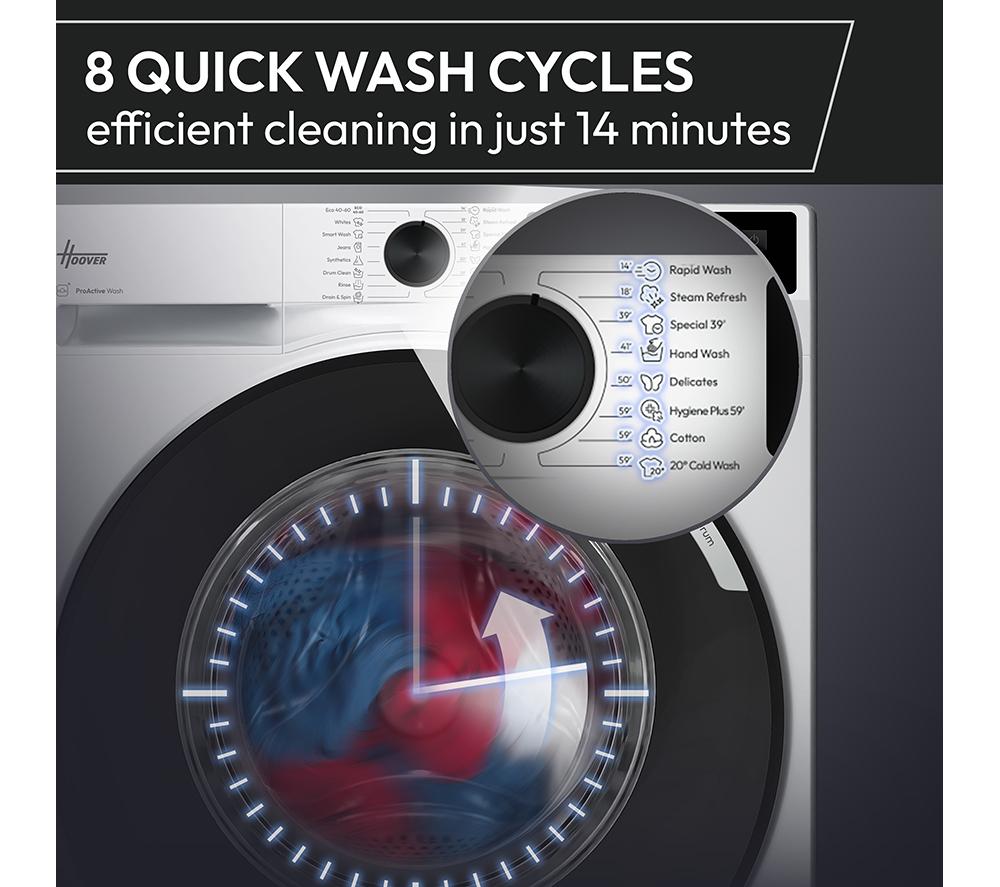 HOOVER Pro Wash Series 3 HBR 49SBL8J-80 9 kg 1400 Spin WiFi-enabled Washing Machine - Black image number 8 of 11