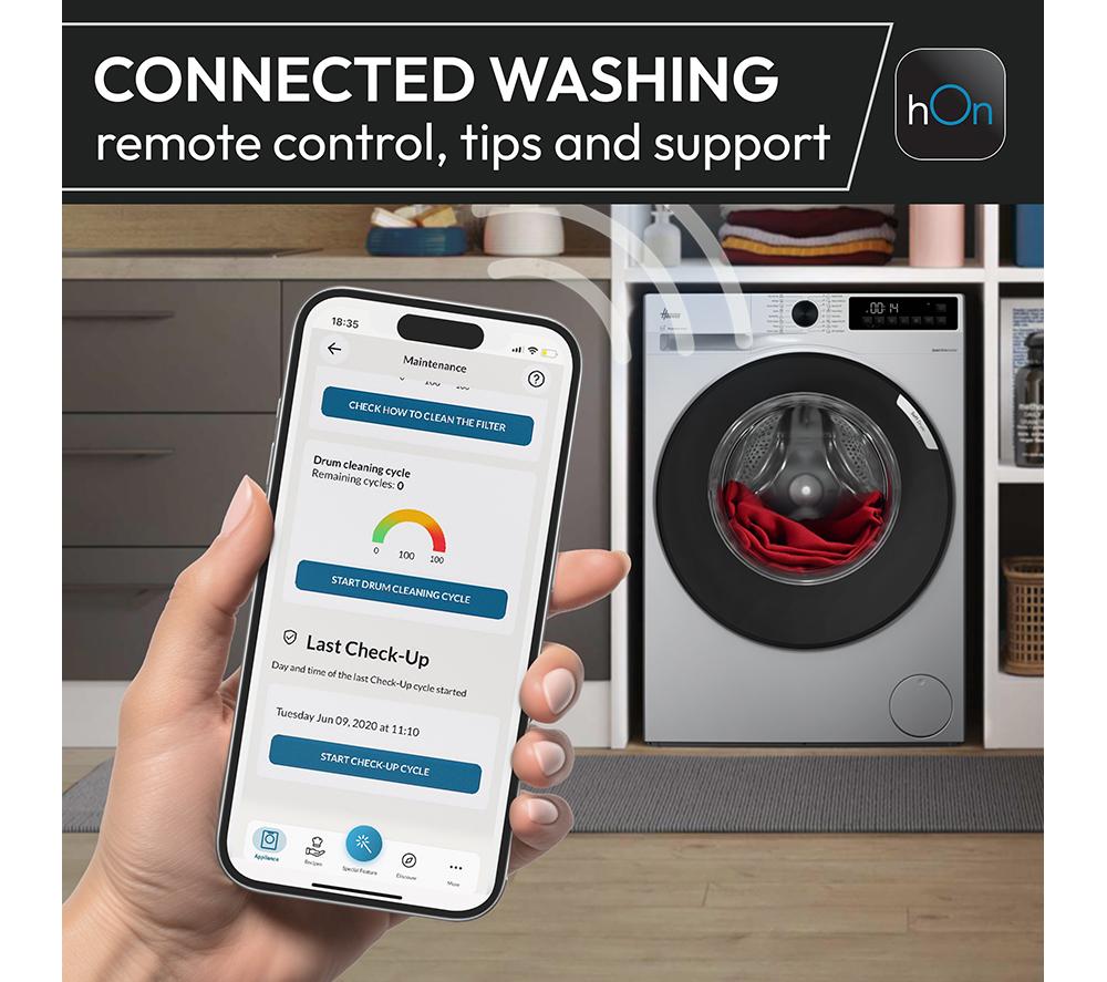HOOVER Pro Wash Series 3 HBR 49SBL8J-80 9 kg 1400 Spin WiFi-enabled Washing Machine - Black image number 11 of 11