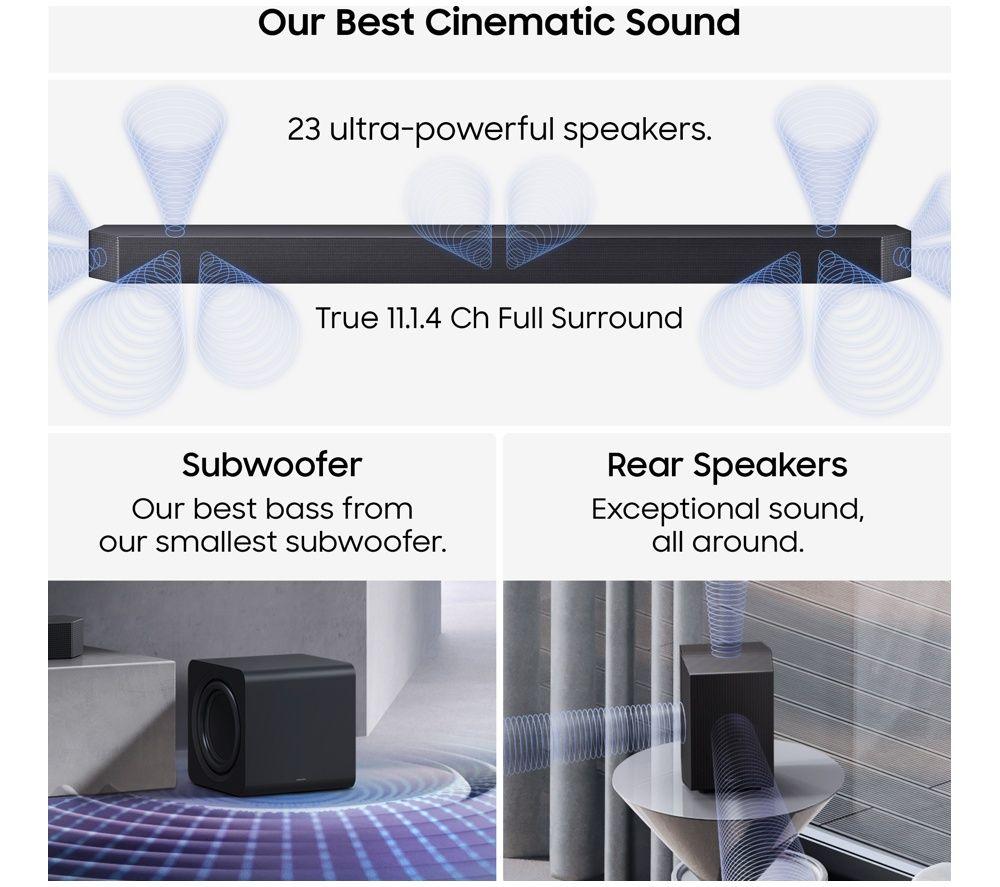SAMSUNG HW-Q990H/XU 11.1.4 Wireless Sound Bar with Dolby Atmos & DTS:X image number 6 of 8