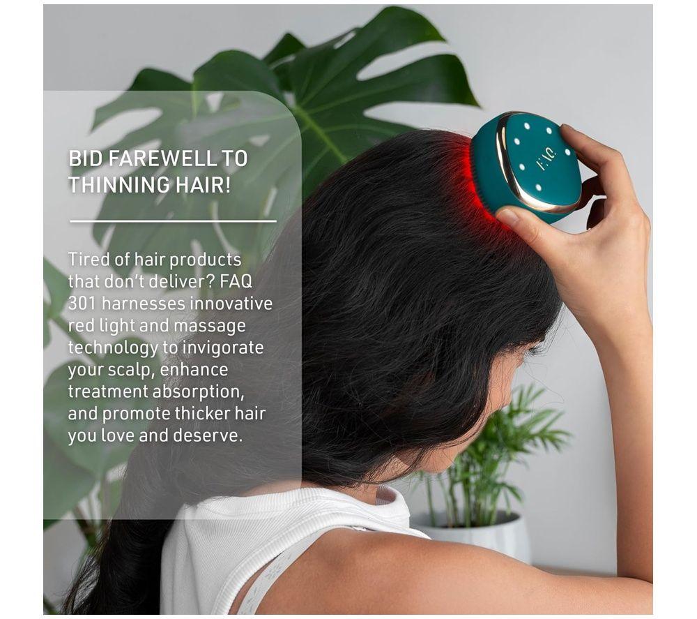 FOREO FAQ 301 Red LED Hair Strengthening Scalp Massager - Blue Emerald image number 2 of 8