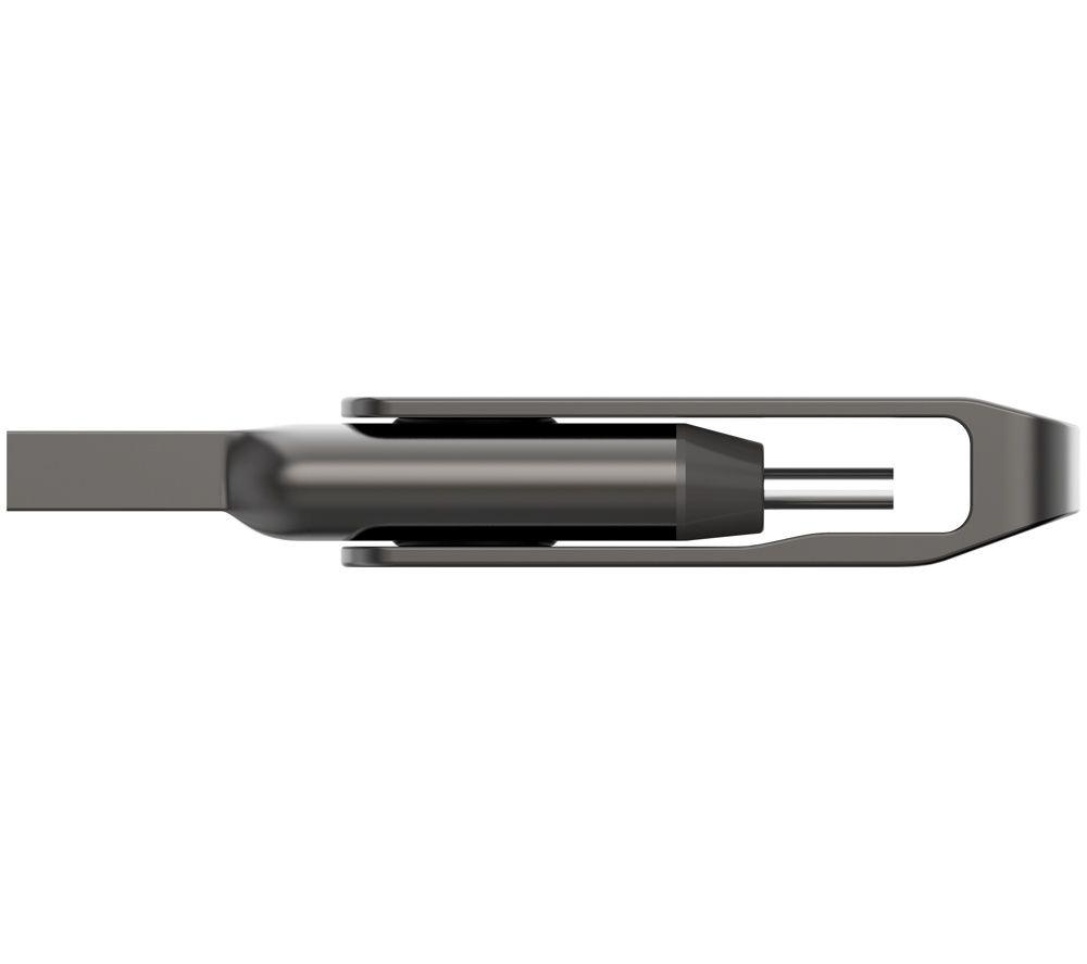 LEXAR JumpDrive D400 Dual USB Type-C & Type-A USB 3.1 Memory Stick - 64 GB, Silver image number 2 of 6