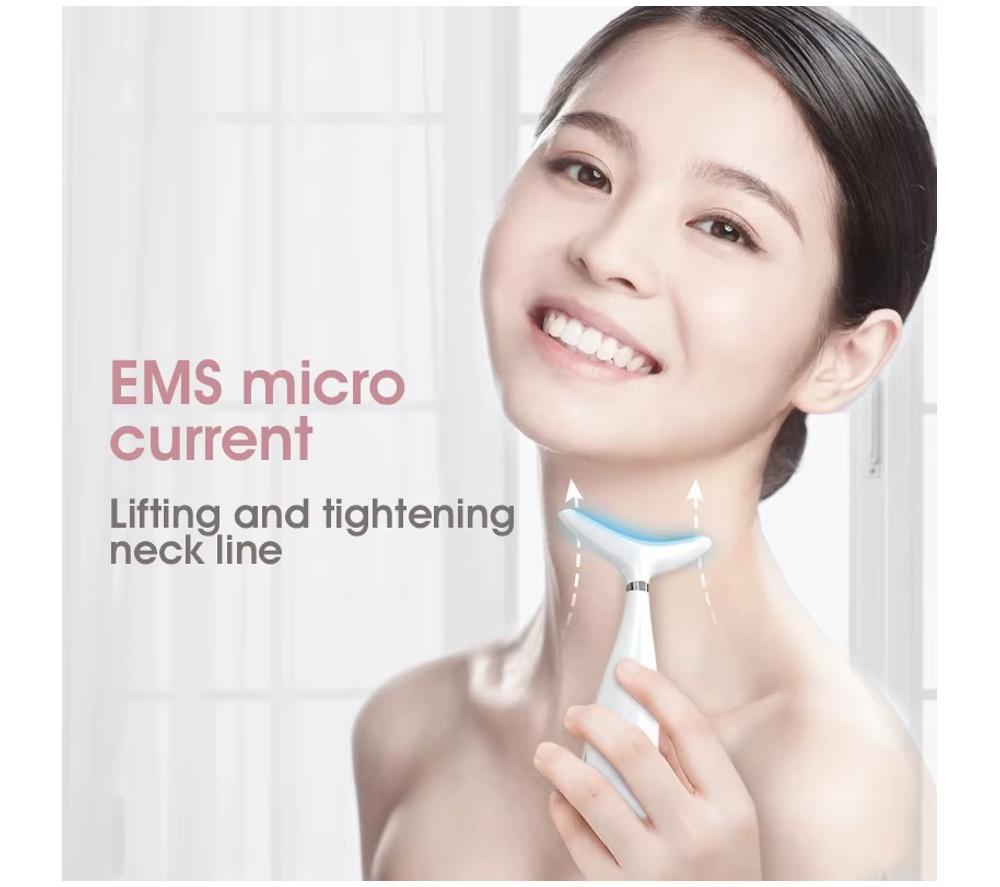 LOVE MY SKIN LMS-FNSD Handheld Face & Neck Sculpting Device - White image number 6 of 16