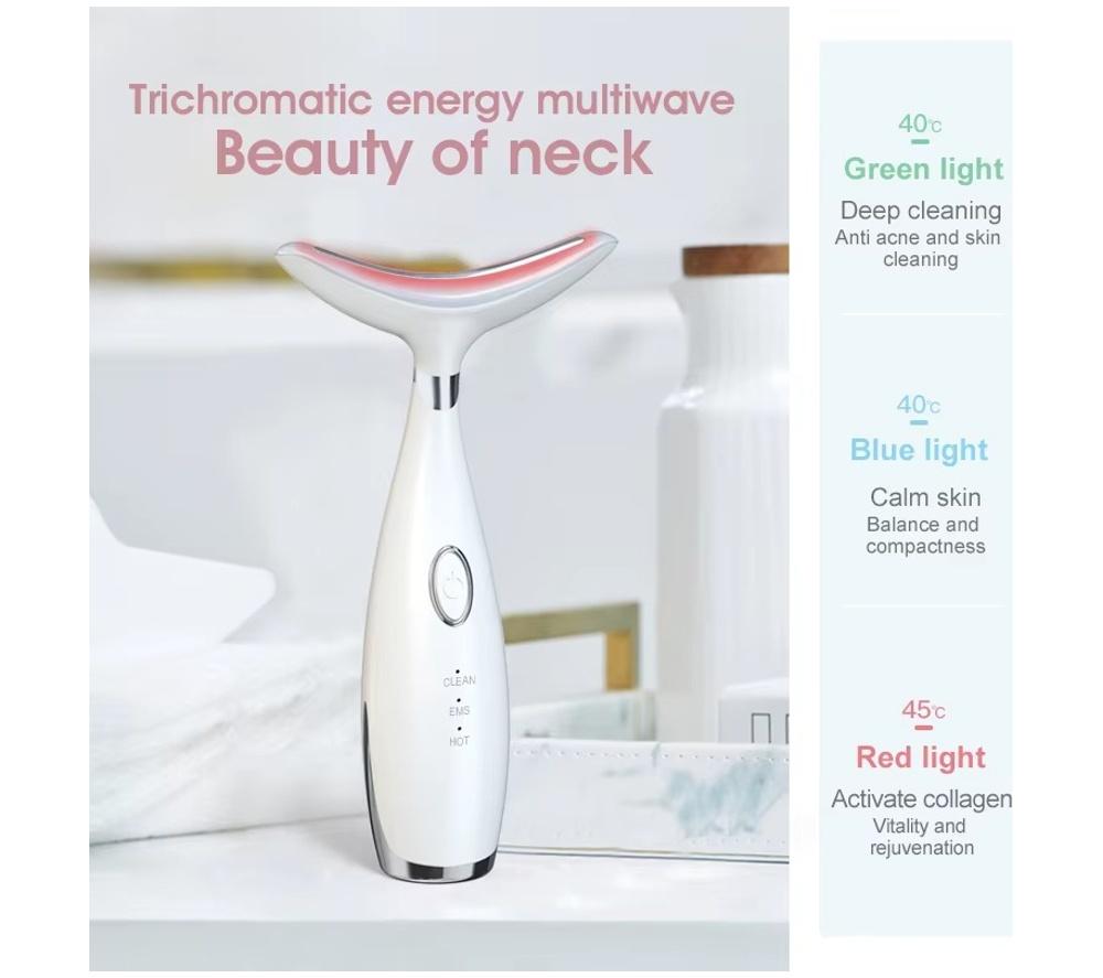 LOVE MY SKIN LMS-FNSD Handheld Face & Neck Sculpting Device - White image number 7 of 16