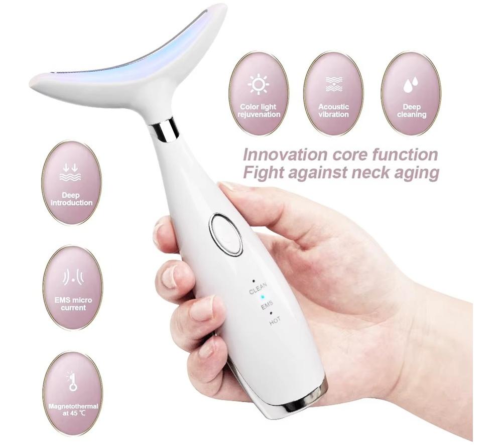 LOVE MY SKIN LMS-FNSD Handheld Face & Neck Sculpting Device - White image number 11 of 16