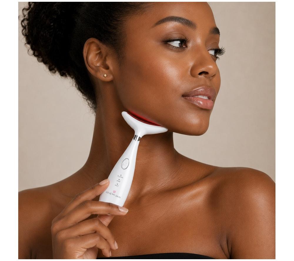LOVE MY SKIN LMS-FNSD Handheld Face & Neck Sculpting Device - White image number 13 of 16