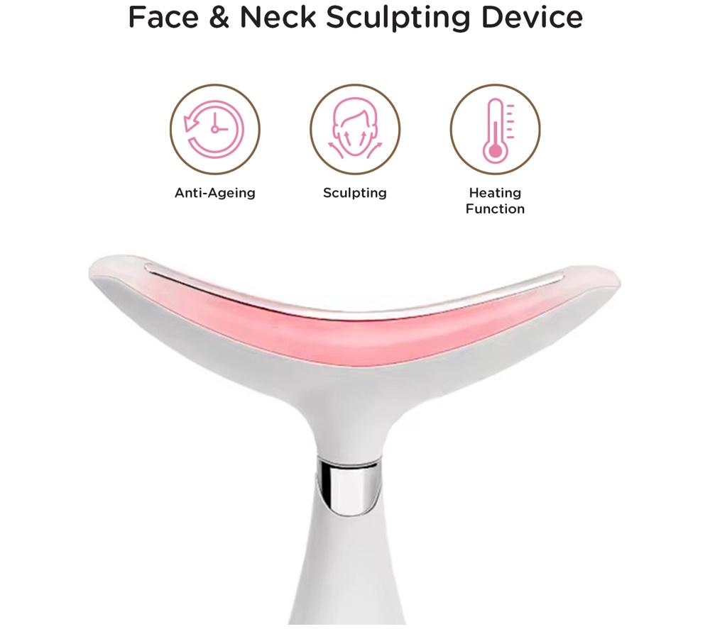 LOVE MY SKIN LMS-FNSD Handheld Face & Neck Sculpting Device - White image number 14 of 16