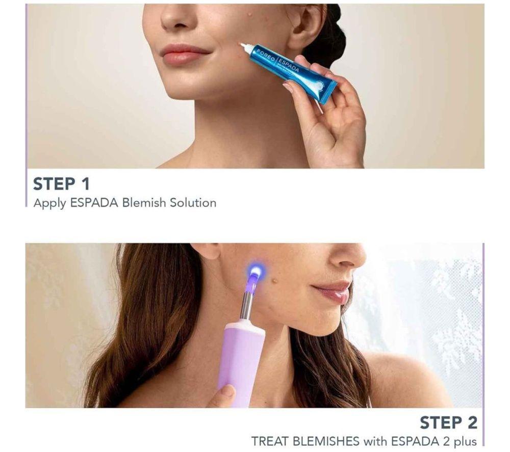 FOREO Espada 2 Plus Advanced Blue LED Acne Treatment Device - Lavender image number 2 of 5