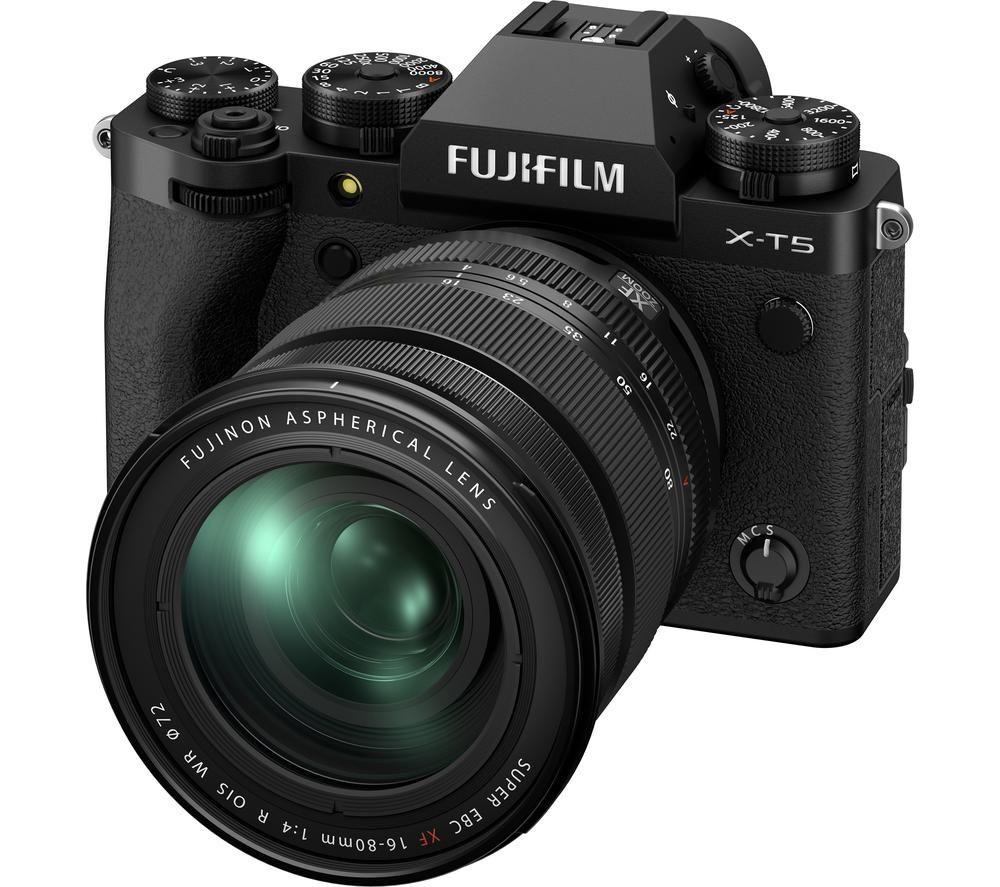 FUJIFILM X-T5 Mirrorless Camera with FUJINON XF 16-80 mm f/2.8-4.0 OIS WR Lens - Black image number 4 of 8