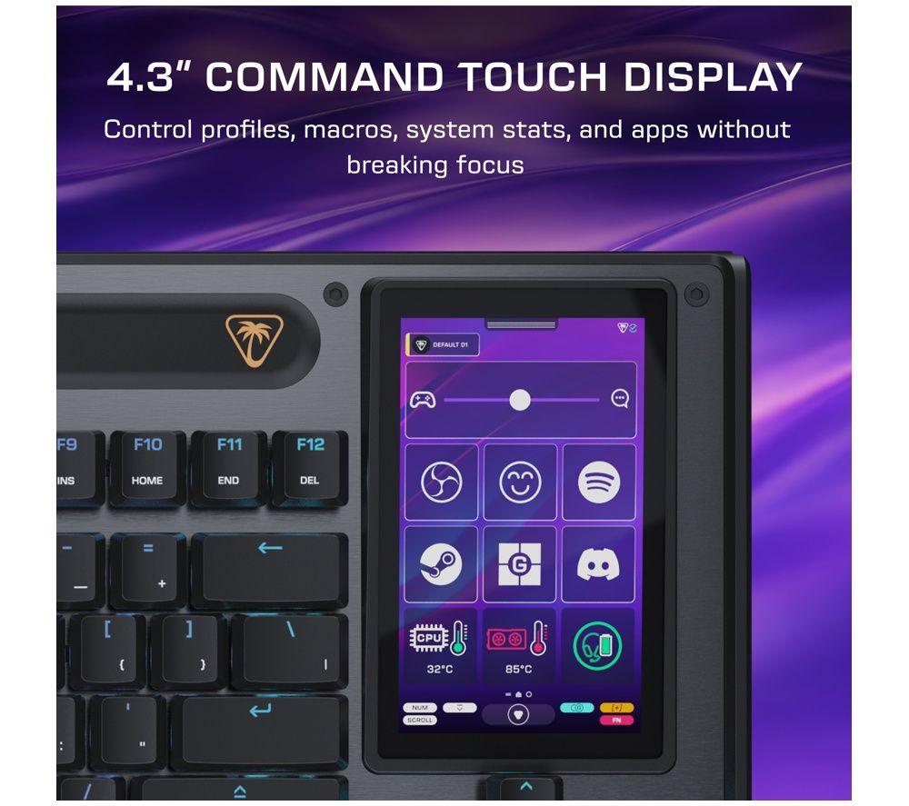 TURTLE BEACH Command Series KB7 Mechanical Gaming Keyboard - Black image number 2 of 9