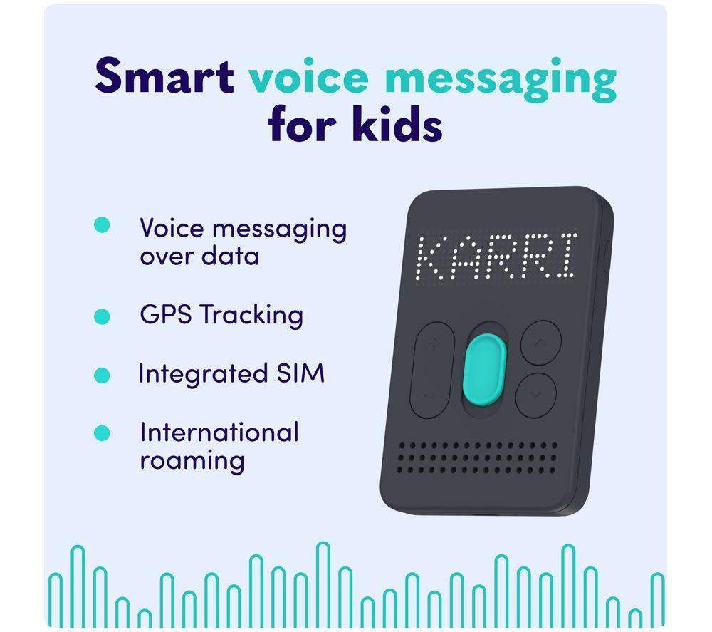 KARRI Messenger 2 Instant Voice Messenger - Black & Turquoise image number 2 of 4