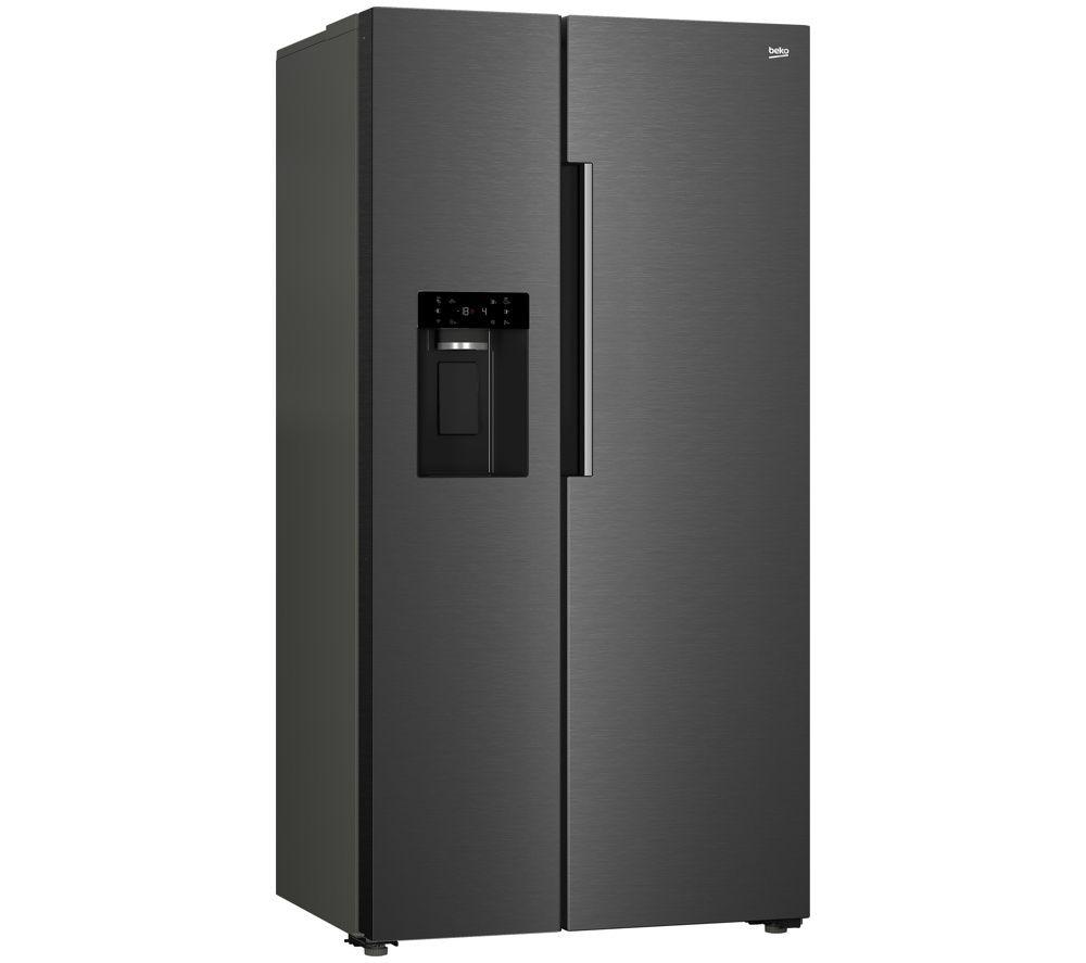BEKO HarvestFresh AeroFlow ASN492VPZ American-Style Fridge Freezer - Dark Inox image number 2 of 21