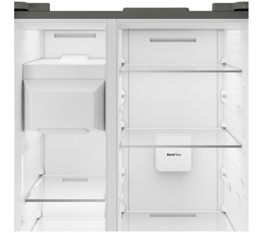 BEKO HarvestFresh AeroFlow ASN492VPZ American-Style Fridge Freezer - Dark Inox image number 8 of 21