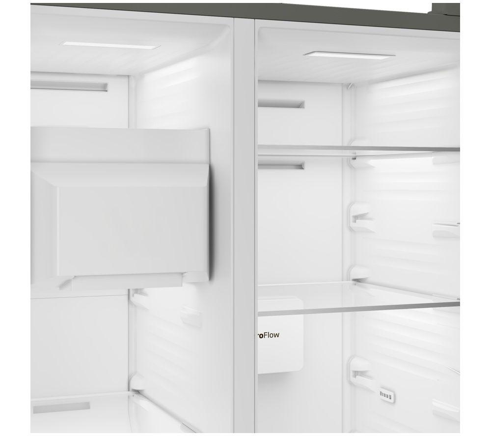 BEKO HarvestFresh AeroFlow ASN492VPZ American-Style Fridge Freezer - Dark Inox image number 10 of 21