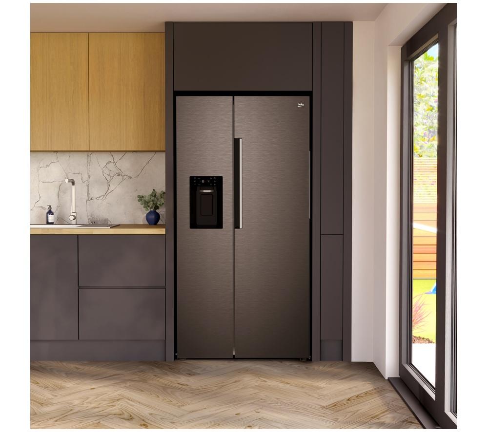 BEKO HarvestFresh AeroFlow ASN492VPZ American-Style Fridge Freezer - Dark Inox image number 26 of 29