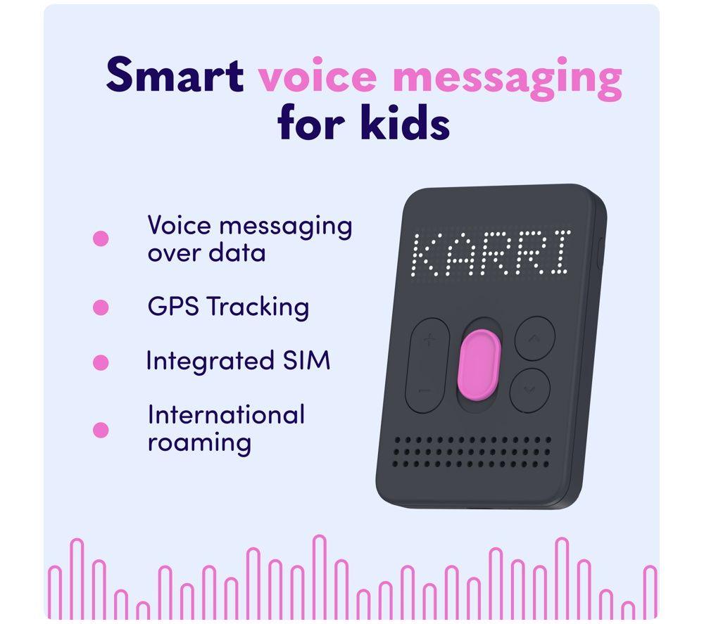 KARRI Messenger 2 Instant Voice Messenger - Black & Pink image number 2 of 7