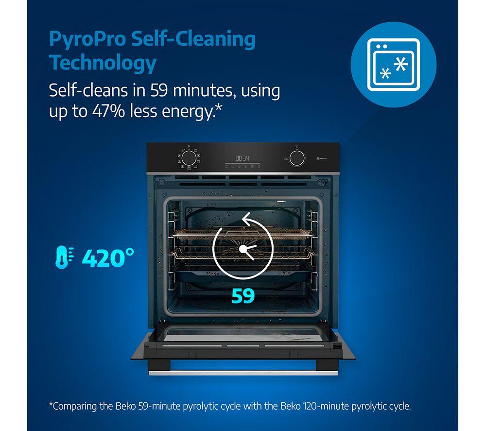 BEKO AeroPerfect BBIM17501WBP Electric Pyrolytic Single Smart Oven - Blackout image number 13 of 17