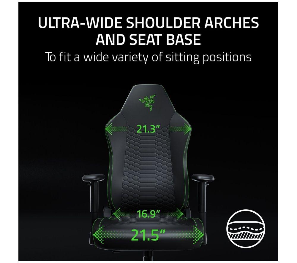RAZER Iskur V2 X NewGen Gaming Chair - Black & Green image number 3 of 9