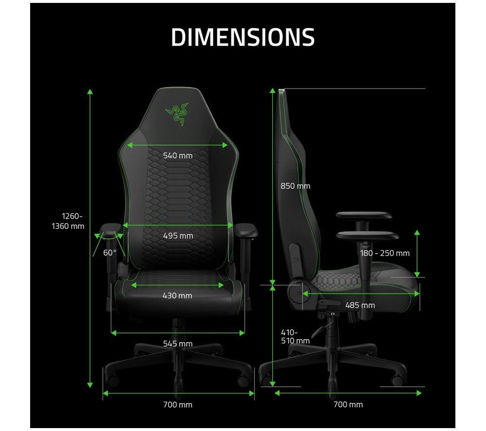 RAZER Iskur V2 X NewGen Gaming Chair - Black & Green image number 6 of 9