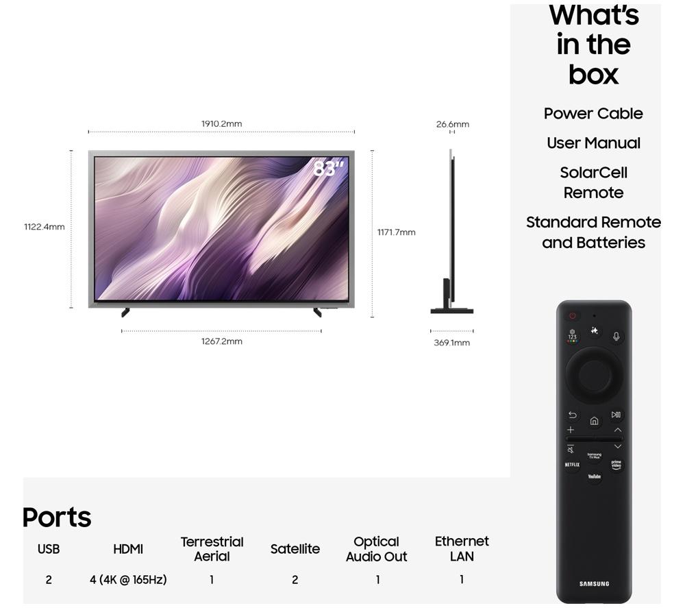SAMSUNG S99H 83" OLED Glare Free & Art Mode 4K Vision AI Smart TV 2026 - QE83S99H image number 10 of 14