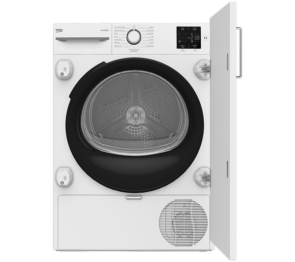 BEKO NTIKP81121WN Integrated 8 kg Heat Pump Tumble Dryer - White