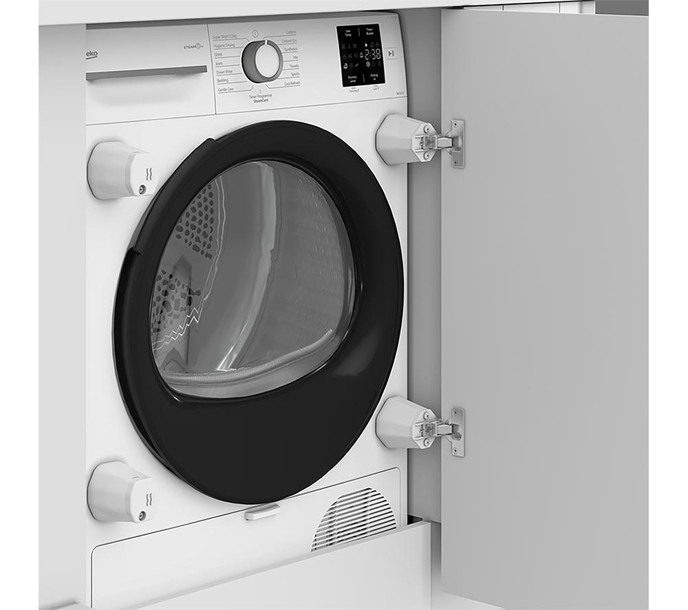 BEKO b300 NTIKP81121WN Integrated 8 kg Heat Pump Tumble Dryer - White image number 2 of 10
