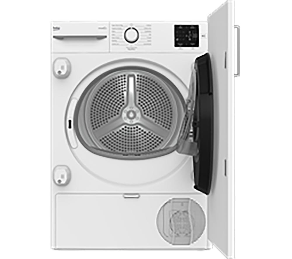 BEKO b300 NTIKP81121WN Integrated 8 kg Heat Pump Tumble Dryer - White image number 3 of 10