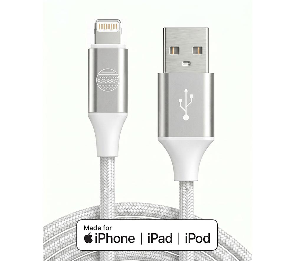OUR PURE PLANET OPP008 Braided USB to Lightning Cable - 1.2 m, White image number 2 of 12