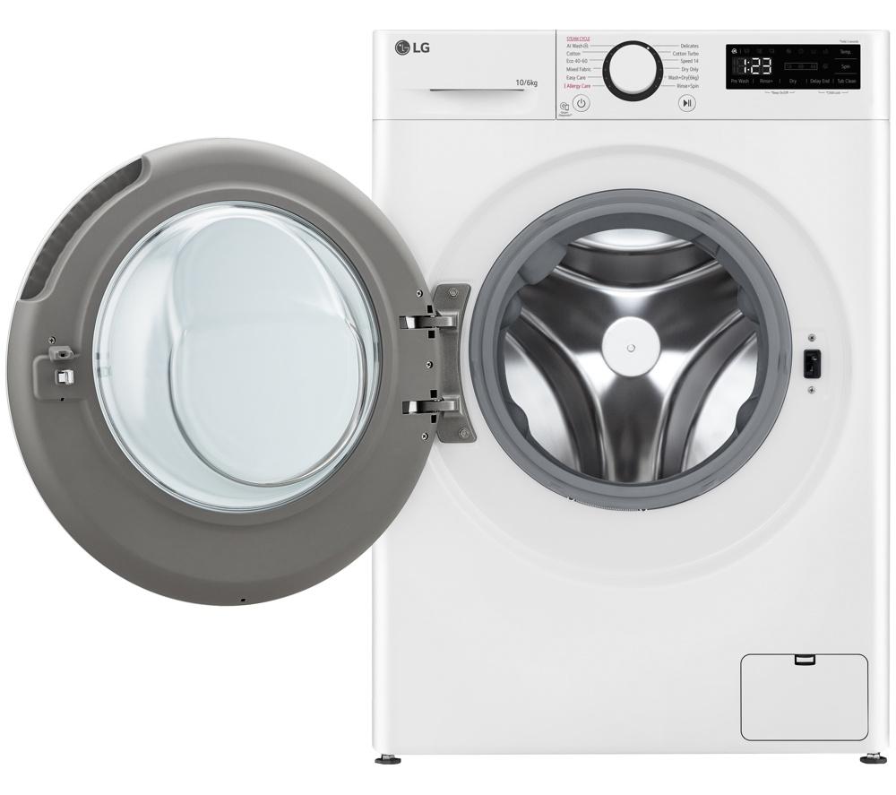 LG Series 4 AI Direct Drive FWY606WWLN1 WiFi-enabled 10 kg Washer Dryer - White image number 10 of 16