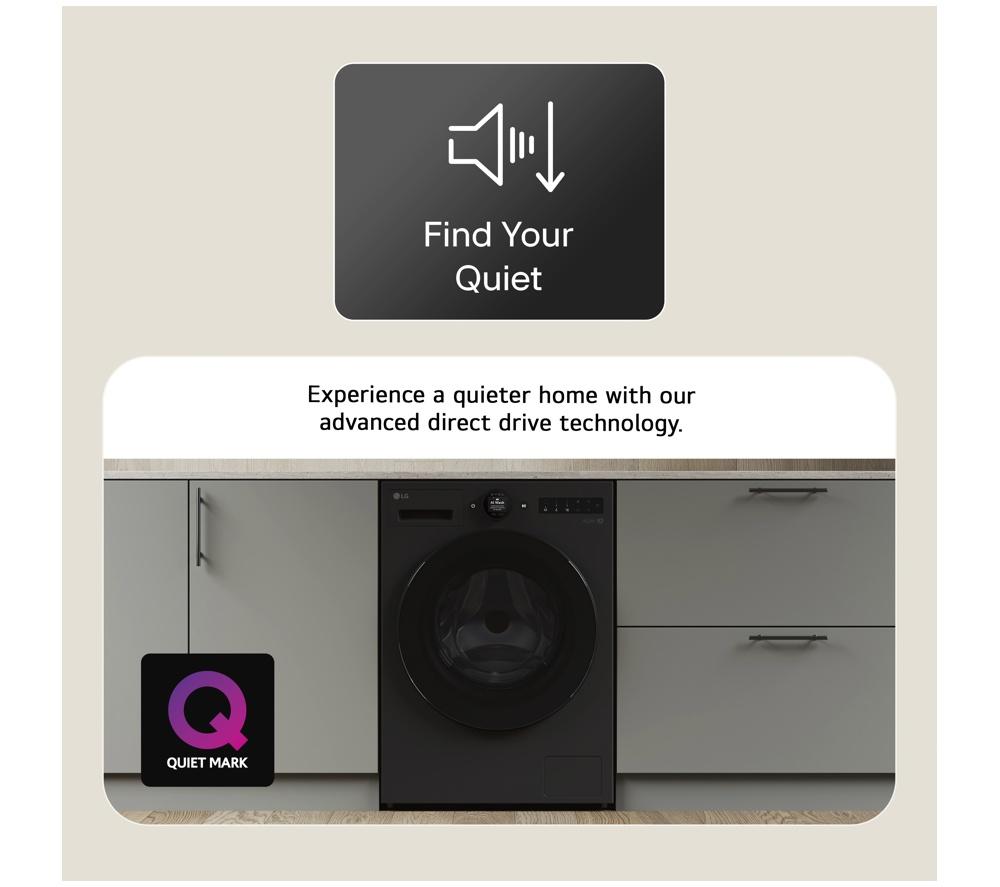 LG Series 10 WHX9016TBC WiFi-enabled 11 kg Heat Pump Washer Dryer - Black image number 12 of 20