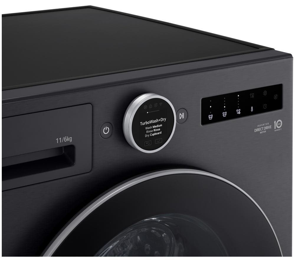 LG Series 10 WHX9016TBC WiFi-enabled 11 kg Heat Pump Washer Dryer - Black image number 15 of 20