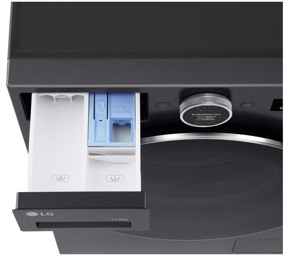 LG Series 10 WHX9016TBC WiFi-enabled 11 kg Heat Pump Washer Dryer - Black image number 16 of 20