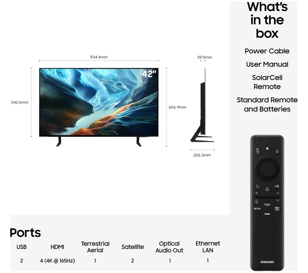 SAMSUNG S90H 42" OLED Glare Free 4K Vision AI Smart TV 2026 - QE42S90H image number 9 of 13