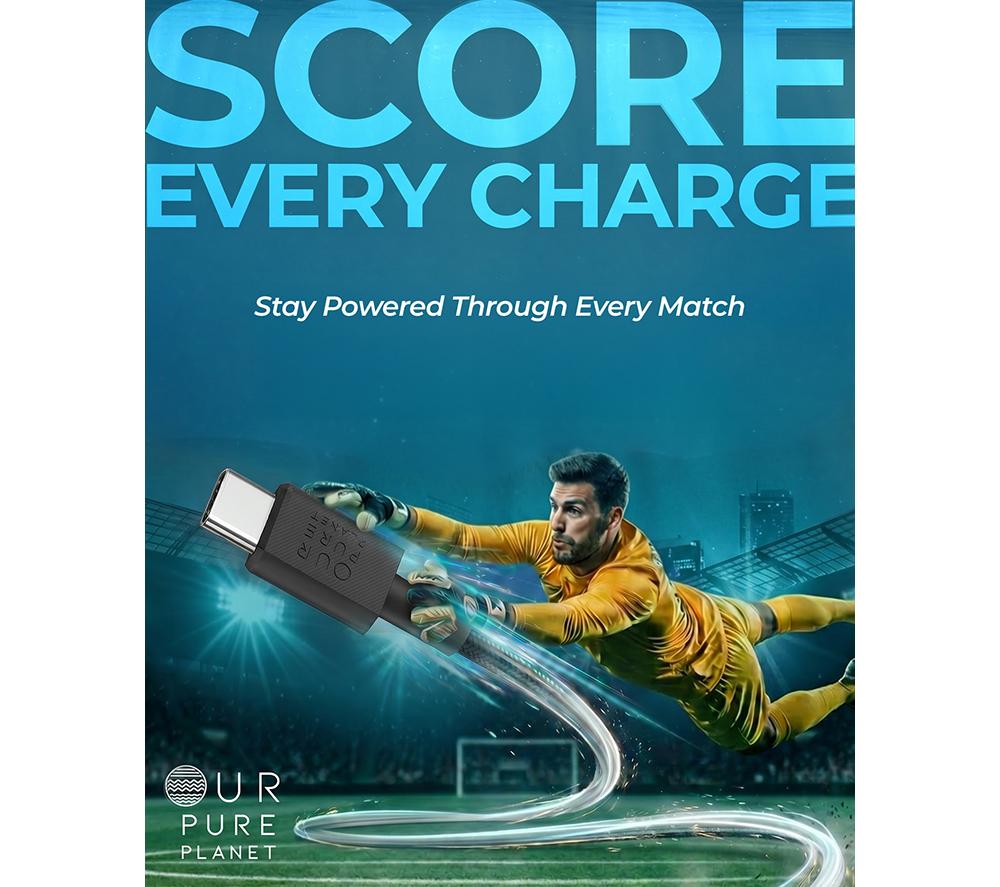 OUR PURE PLANET OPP102 Braided USB to USB-C Cable - 1.2 m, Black image number 6 of 13