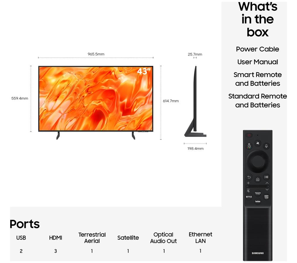 SAMSUNG QN70H 43" Neo QLED 4K Mini LED Vision AI Smart TV 2026 - QE43QN70H image number 7 of 10