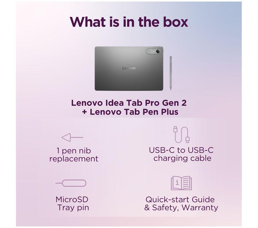 LENOVO Idea Tab Pro Gen 2 13" Tablet - 256 GB, Luna Grey image number 5 of 5