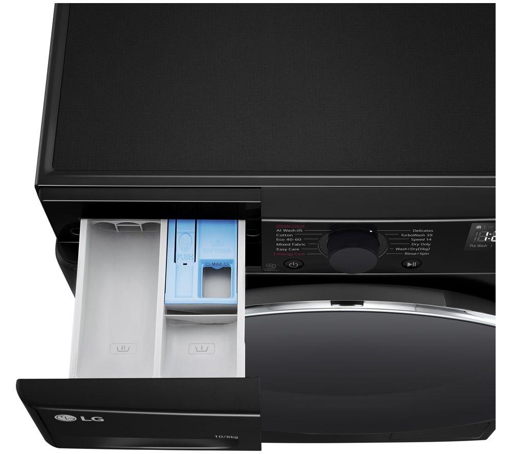 LG Series 4 Pro AI Direct Drive FWY706NCTN1 10 kg Washer Dryer - Black image number 6 of 8