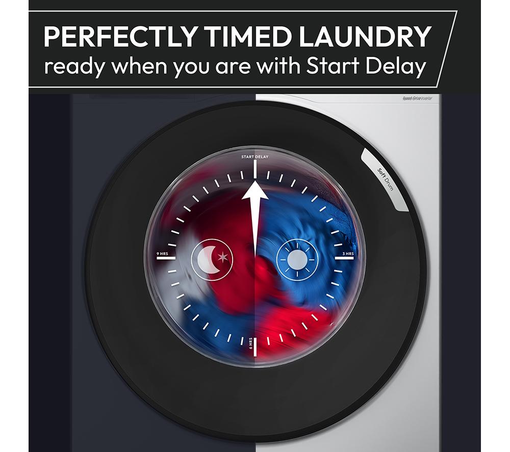 HOOVER Pro Wash Series 3 HBR 412BL10-80 WiFi-enabled 12 kg 1400 Spin Washing Machine - White image number 12 of 12