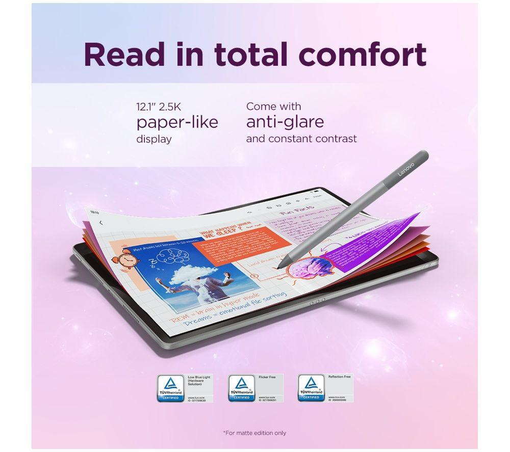 LENOVO Idea Tab Plus 12.1" Tablet - 256 GB, Luna Grey image number 2 of 5
