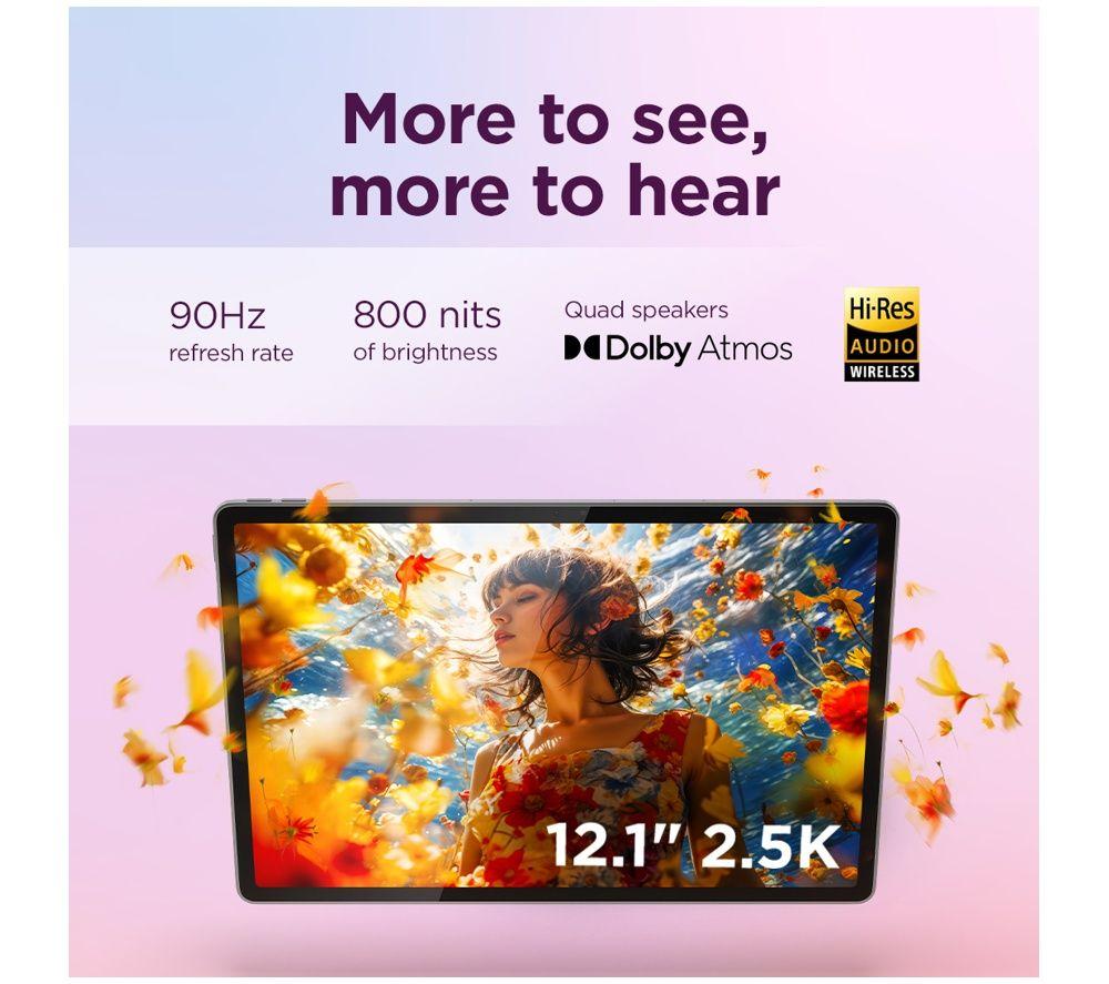 LENOVO Idea Tab Plus 12.1" Tablet - 256 GB, Luna Grey image number 3 of 5