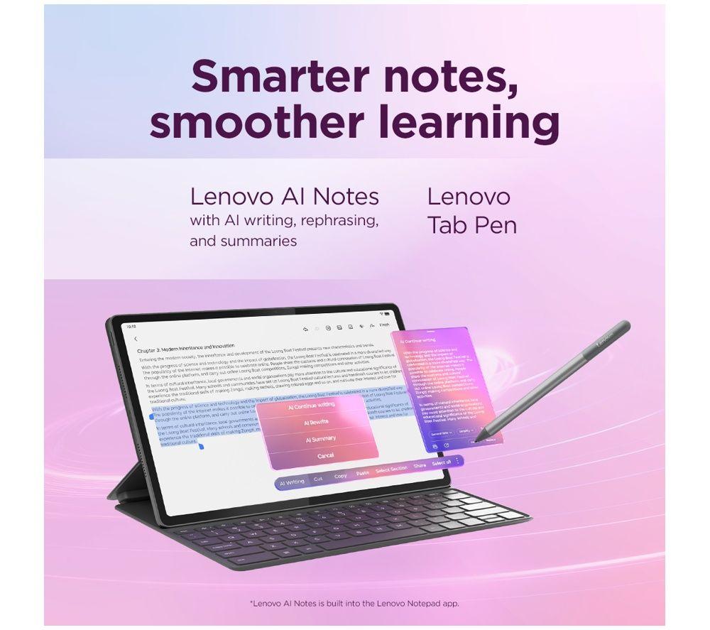 LENOVO Idea Tab Plus 12.1" Tablet - 256 GB, Luna Grey image number 5 of 5