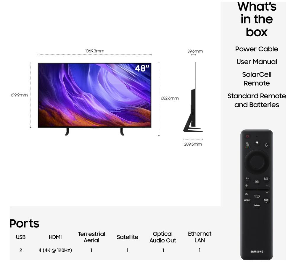SAMSUNG S85H 48" OLED 4K Vision AI Smart TV 2026 - QE48S85H image number 8 of 11