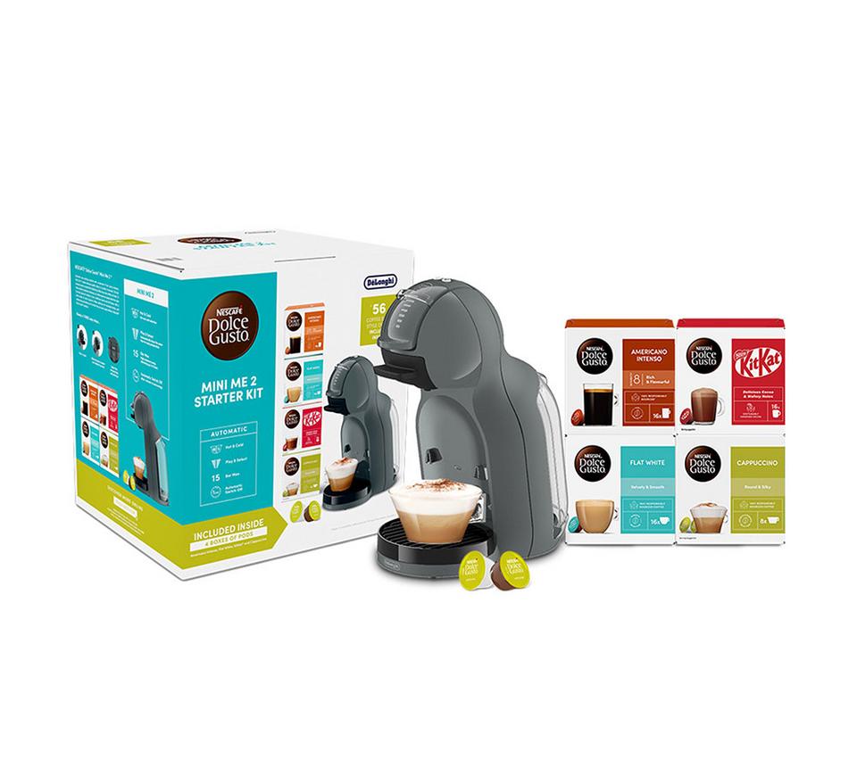 DOLCE GUSTO by De’Longhi Mini Me 2 EDG335.A Pod Coffee Machine Starter Kit - Anthracite