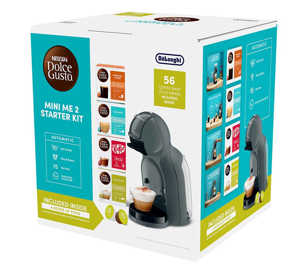 DOLCE GUSTO by De&rsquo;Longhi Mini Me 2 EDG335.A Pod Coffee Machine Starter Kit - Anthracite image number 5 of 6