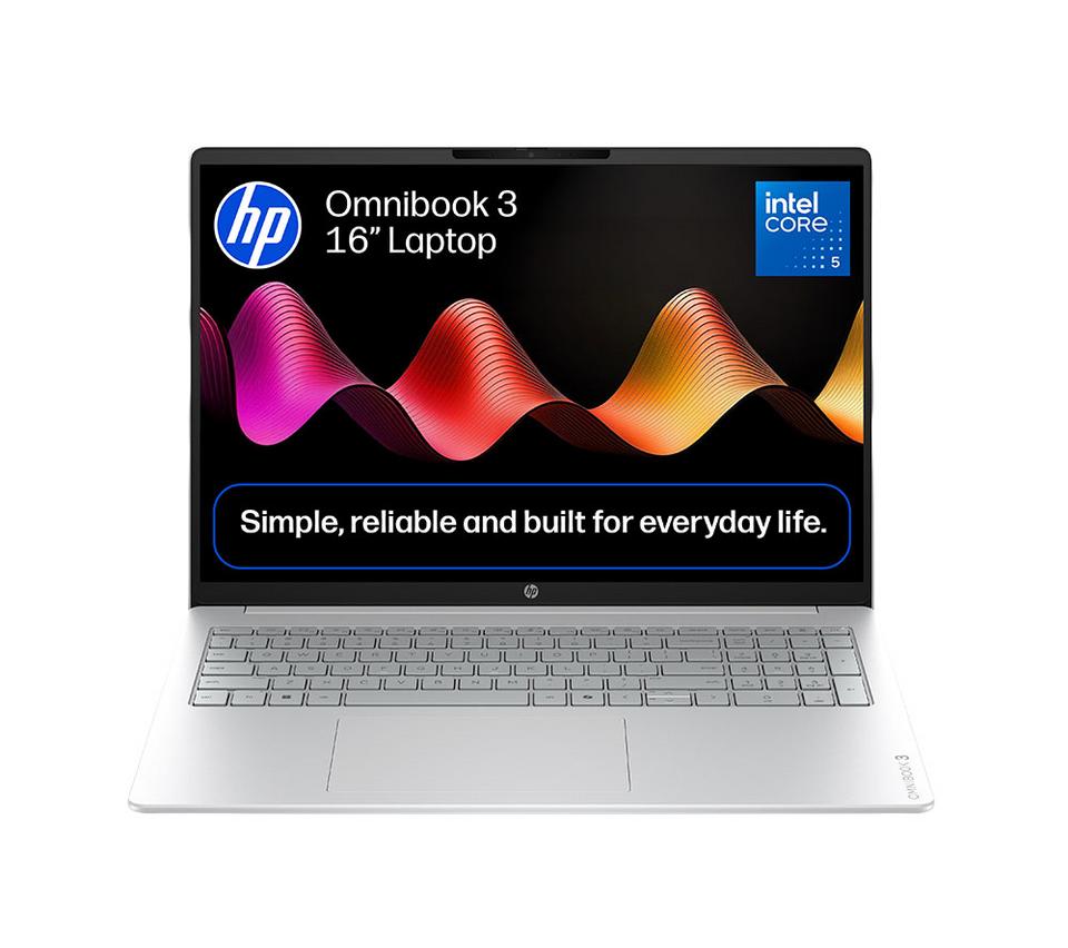 HP OmniBook 3 AI 16" Laptop - Intel® Core™ 5, 256 GB SSD, Silver