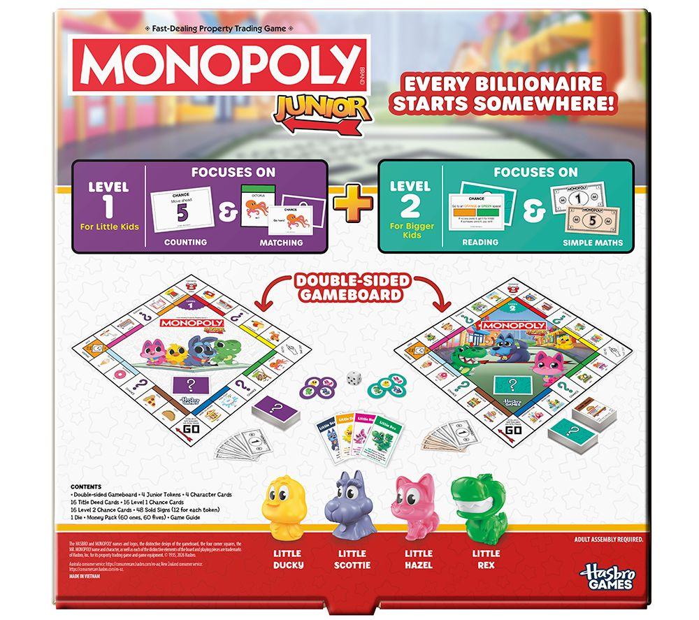 HASBRO Monopoly Junior 2-in-1 Refresh Board Game image number 3 of 8