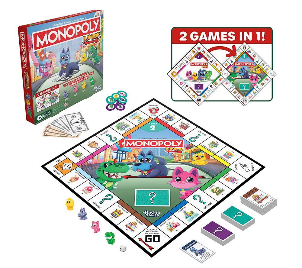 HASBRO Monopoly Junior 2-in-1 Refresh Board Game image number 4 of 8