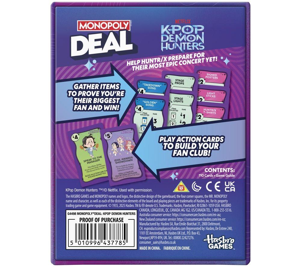 HASBRO Monopoly Deal K-Pop Demon Hunters image number 6 of 6