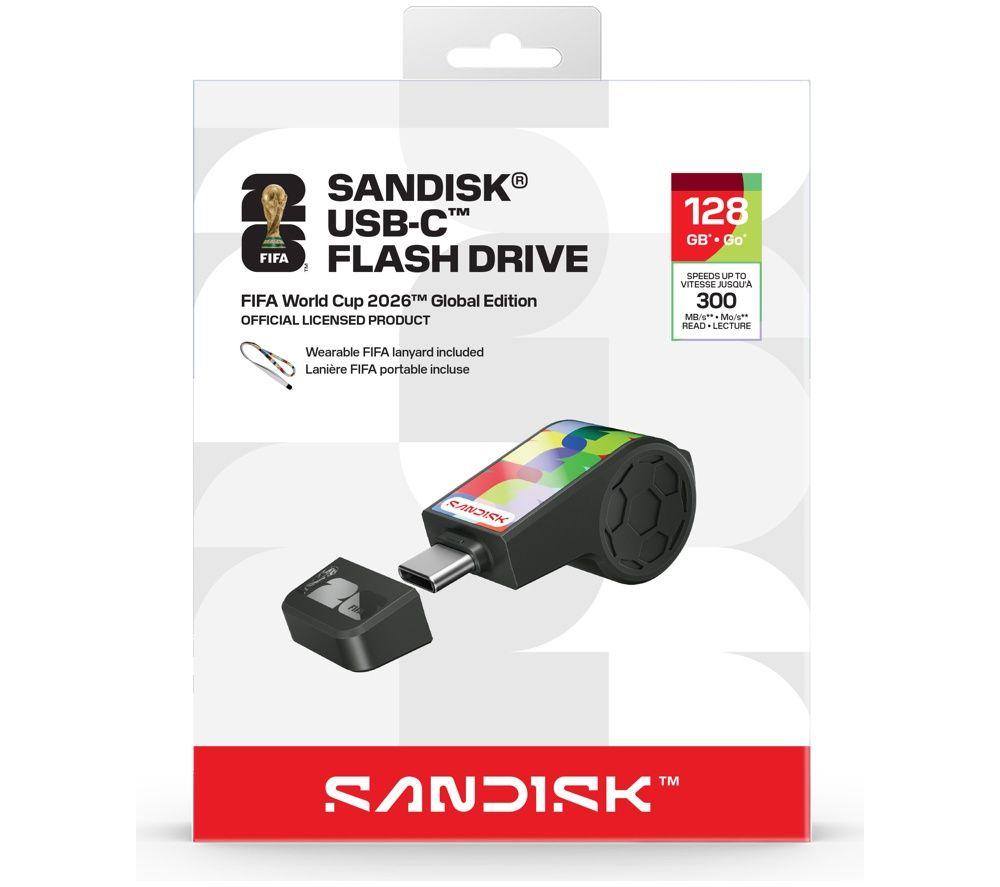 SANDISK FIFA World Cup 2026 USB‑C Flash Drive - 128 GB, Black image number 3 of 3