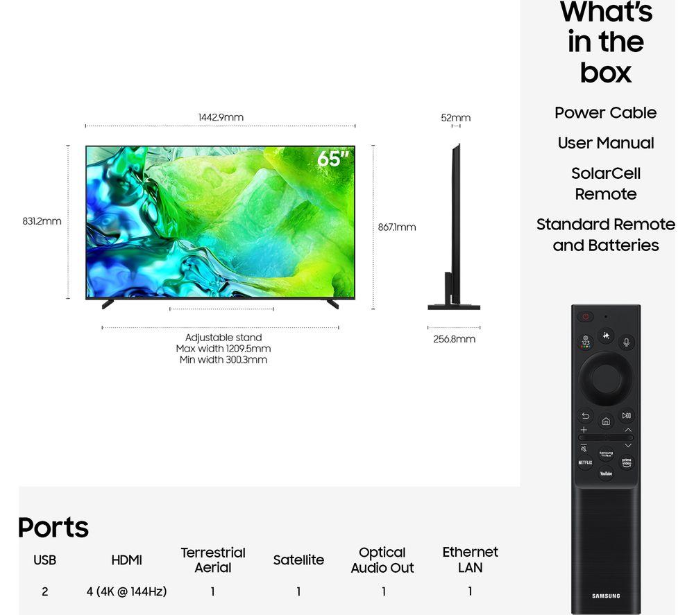 SAMSUNG QN80H 65" Neo QLED 4K Mini LED Vision AI Smart TV 2026 - QE65QN80H image number 5 of 6
