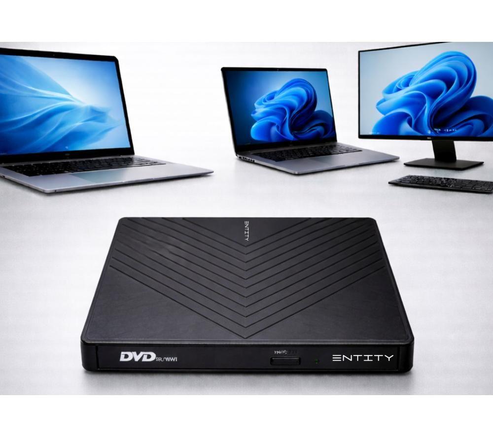 ENTITY Era 5 in 1 External USB DVD Writer - Black image number 2 of 6